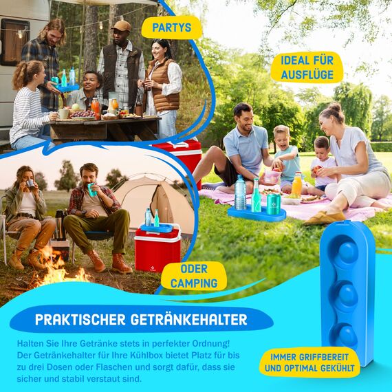 KESSER® 24 Liter Kühlbox | KÜHLT und WÄRMT | Thermo-Elektrische Kühlbox | inklusive 2X Kühlakku & Getränkehalter | 12 Volt und 230 Volt | Mini-Kühlschrank | für Auto und Camping | EEK E | Rot