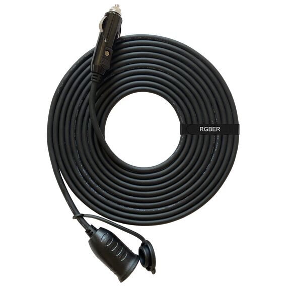 RGBer® Zigarettenanzünder 12V Verlängerung Kabel mit Stecker Zigarettenanzünder Verlängerung mit Stecker für Auto Kühlbox und Kompressor Kühlbox geeignet.