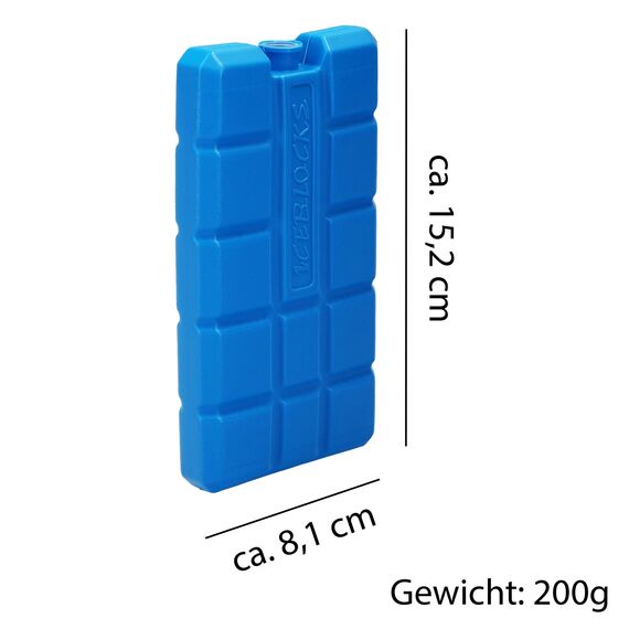 VonBueren 2-24 Kühlakkus für Kühltasche 12h Lange Kühlung | ca. 200 g je Kühlakku | ca. 8,1 x 15,2 x 2,2 cm | auch für Kühlbox (8)