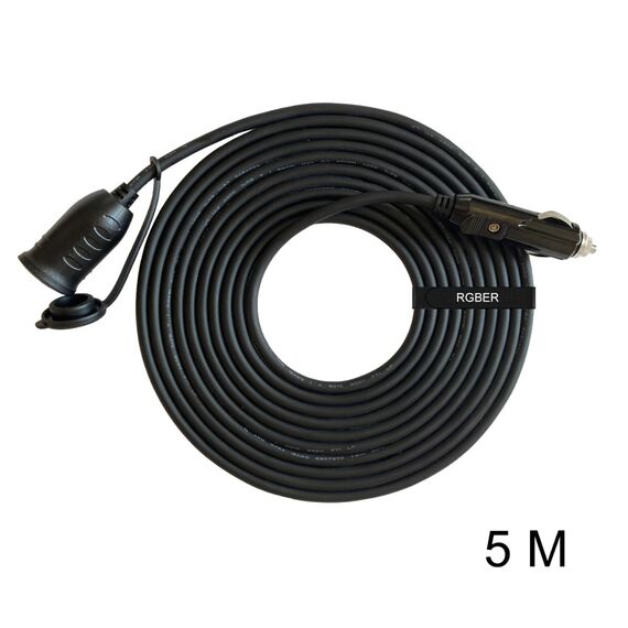 RGBer® Zigarettenanzünder 12V Verlängerung Kabel mit Stecker Zigarettenanzünder Verlängerung mit Stecker für Auto Kühlbox und Kompressor Kühlbox geeignet.