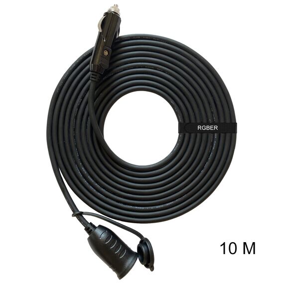 RGBer® Zigarettenanzünder 12V Verlängerung Kabel mit Stecker Zigarettenanzünder Verlängerung mit Stecker für Auto Kühlbox und Kompressor Kühlbox geeignet.