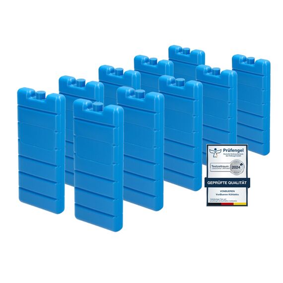 VonBueren 2-30 Kühlakkus für Kühltasche 12h Lange Kühlung | ca. 200 g je Kühlakku | ca. 7,4 x 16,7 x 2,1 cm | auch für Kühlbox (10)