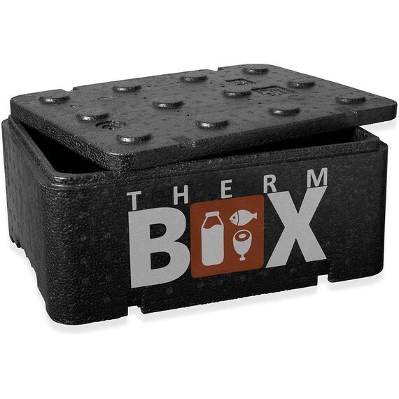 THERM BOX Styroporbox Klein 12BL Innen: 36x26x13cm 12-Liter Isolierbox Warmhaltebox Kühlbox Thermobehälter Wiederverwendbar