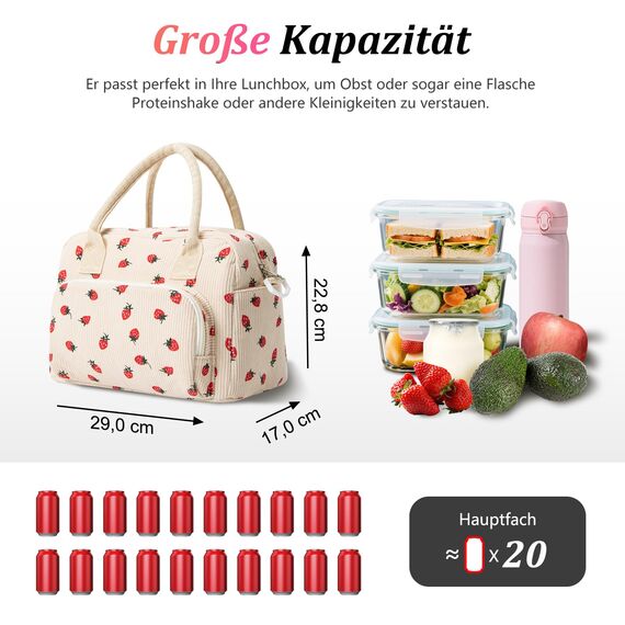 AOTM Kühltasche Klein für Frauen Männer, 12L Große Lunchtasche Isoliert Verstellbare Schultergurte, Faltbar Mini kühltasche kühlbox klein für Herren Damen, Isoliertasche für Arbeit Picknick Unterwegs