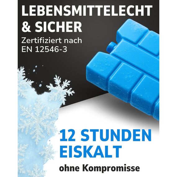 ToCi Kühlakkus Set 2X je 200 ml – Kompakte Kühlelemente für Kühltasche & Kühlbox | Wiederverwendbare Eisakkus BPA-frei | Bis zu 12 h Kühlung – EU-Qualität