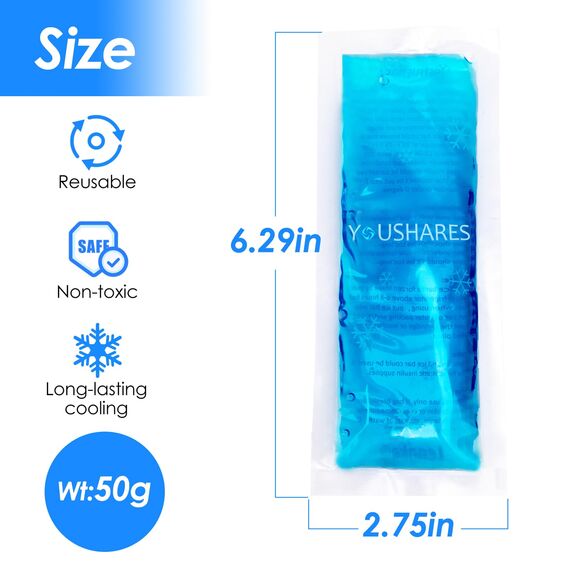 YOUSHARES 4 Stück TSA Kühlakkus für Insulin Kühltasche - Kühlakkus für Pen Tasche Diabetiker Etui Reisetasche, Mini Kühlakkus für die Meisten Isolierten Medikamenten Kühlbox
