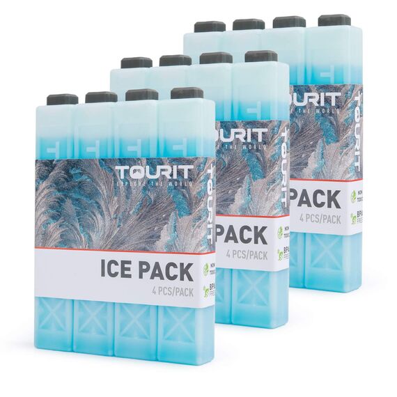 TOURIT Kühlakkus Kühlelemente für Kühltasche Kühlbox Kühlrucksack Wiederverwendbar Geeignet für Reisen,12er Set,Blau