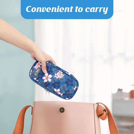 YOUSHARES Insulin Kühltasche mit 2 Kühlakku - Diabetiker Tasche für Diabetikerutensilien Halten Sie die Vorräte Sicher und Kalt, Diabetes Zubehör Pen Kühlbox auf Reisen (Magnolie)