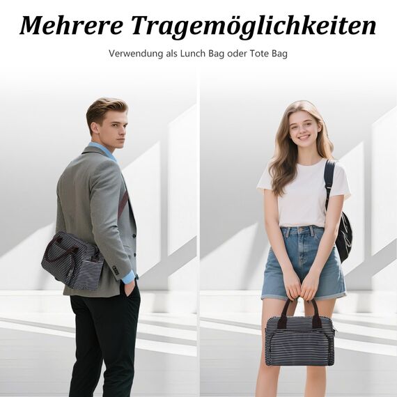AOTM Kühltasche Klein für Frauen Männer, 12L Große Lunchtasche Isoliert Verstellbare Schultergurte, Faltbar Mini kühltasche kühlbox klein für Herren Damen, Isoliertasche für Arbeit Picknick Unterwegs