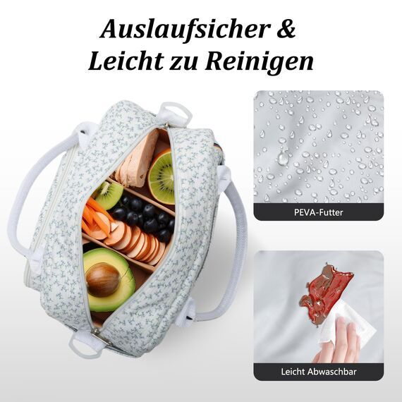 AOTM Kühltasche Klein für Frauen Männer, 12L Große Lunchtasche Isoliert Verstellbare Schultergurte, Faltbar Mini kühltasche kühlbox klein für Herren Damen, Isoliertasche für Arbeit Picknick Unterwegs