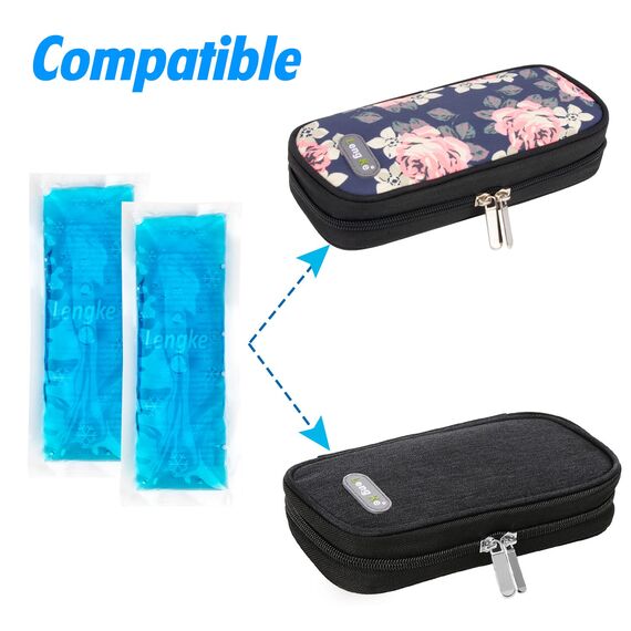 YOUSHARES 2 Stück Kühlakkus für Insulin Kühltasche Reise Tasche, Ice Pack für Diabetiker Etui Medikamenten Kühlbox, 2 Packungen