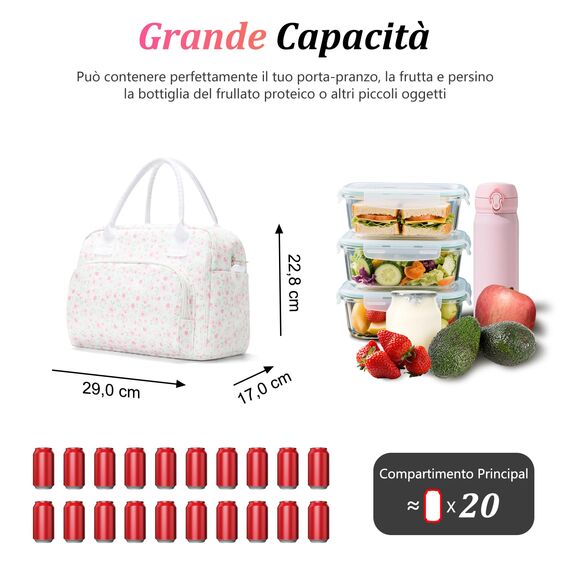 AOTM Kühltasche Klein für Frauen Männer, 12L Große Lunchtasche Isoliert Verstellbare Schultergurte, Faltbar Mini kühltasche kühlbox klein für Herren Damen, Isoliertasche für Arbeit Picknick Unterwegs