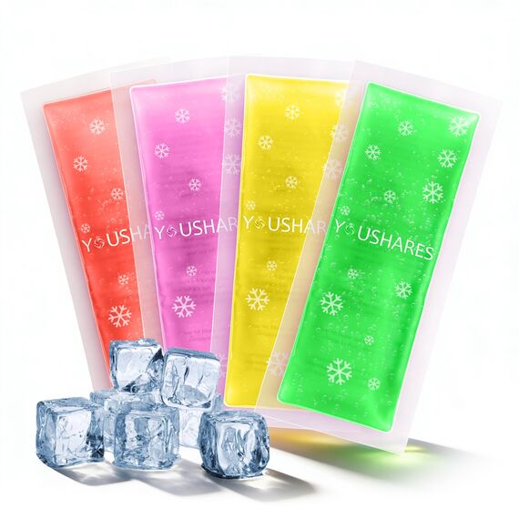 YOUSHARES TSA-zugelassene Kühlakkus für Insulin kühltasche 4 Stück - Kühlakkus für diabetische Reisetasche, Mini Eisbeutel geeignet für die meisten isolierten Medikamenten-Reisetaschen, 4 Farben
