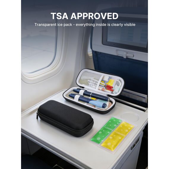 YOUSHARES TSA-zugelassene Kühlakkus für Insulin kühltasche 4 Stück - Kühlakkus für diabetische Reisetasche, Mini Eisbeutel geeignet für die meisten isolierten Medikamenten-Reisetaschen, 4 Farben