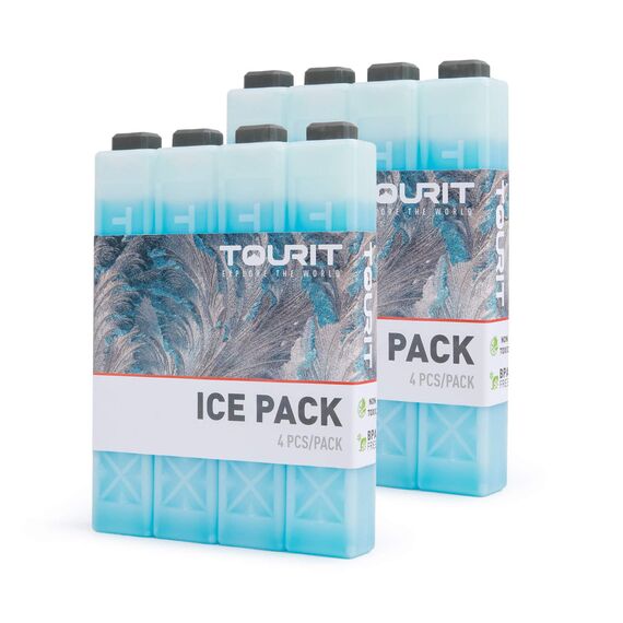 TOURIT Kühlakkus Kühlelemente für Kühltasche Kühlbox Kühlrucksack Wiederverwendbar Geeignet für Reisen,8er Set,Blau