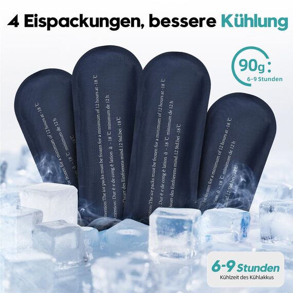 ALLCAMP Insulin Kühltasche Kühlbox für Tragbarer Organizer Diabetiker Medikamente mit 4 Eisbeuteln, Isolierfutter und Stiftaufbewahrung Blau