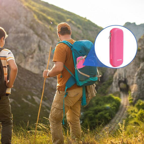 YOUSHARES Insulin Kühltasche mit 2 Kühlakkus, TSA Diabetiker Tasche für Insulin Pen, Epipen, Spritzen und andere Diabetiker Zubehör, Kleine Medikamenten Kühlbox für Reisen (Rot)