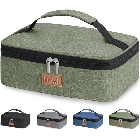 Lifewit Kühltasche Klein Isolierte für Männer Frauen, Faltbar Lunchbox Lunchtasche Isoliertasche Tragbare Kühlbox für Herren Damen für Picknicks Arbeit, Dunkelgrün 4L