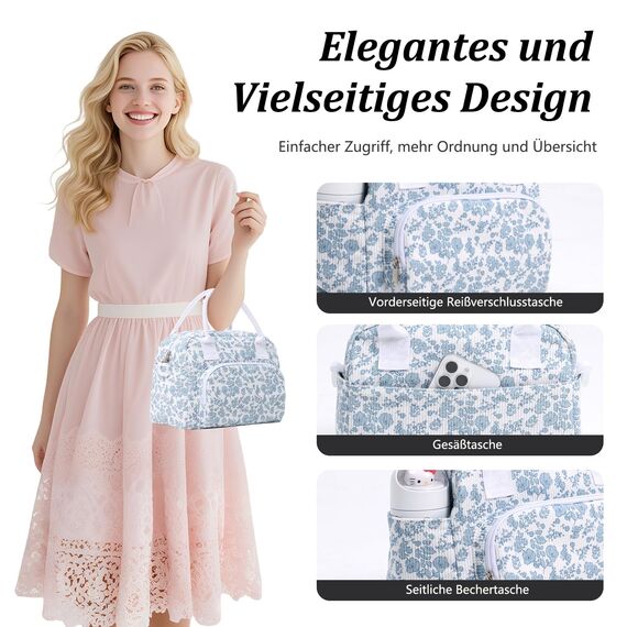 AOTM Kühltasche Klein für Frauen Männer, 12L Große Lunchtasche Isoliert Verstellbare Schultergurte, Faltbar Mini kühltasche kühlbox klein für Herren Damen, Isoliertasche für Arbeit Picknick Unterwegs