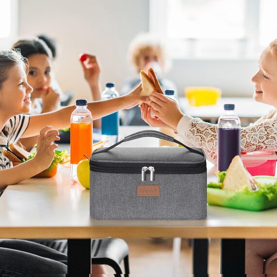 Lifewit Kühltasche Klein Isolierte für Männer Frauen, Faltbar Lunchbox Lunchtasche Isoliertasche Tragbare Kühlbox für Herren Damen für Picknicks Arbeit, Grau 6L
