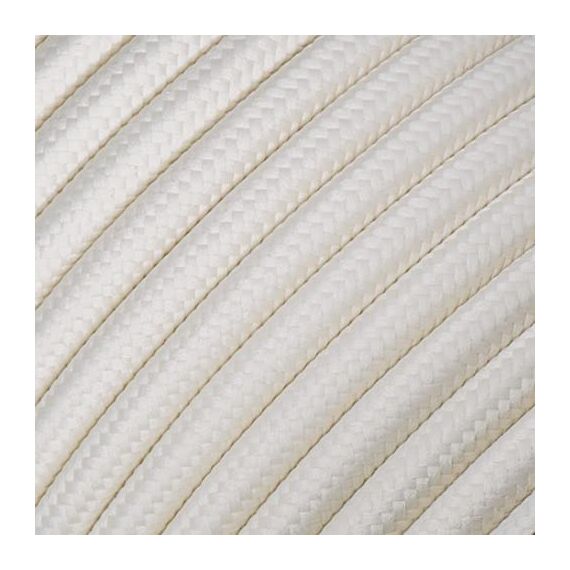 Textilkabel für Lampe, Rundkabel, dreiadrig (3x0.75mm²), Creme - 3 Meter