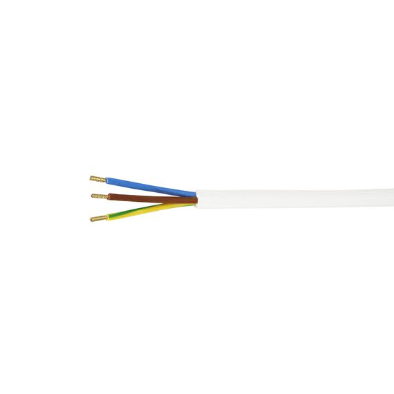 REV Verlängerung, Stromkabel mit Stecker, Ersatzkabel, 5m, 3680W, IP20, Weiss (Packung mit 2)