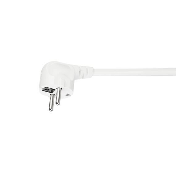 REV Verlängerung, Stromkabel mit Stecker, Ersatzkabel, 5m, 3680W, IP20, Weiss (Packung mit 2)