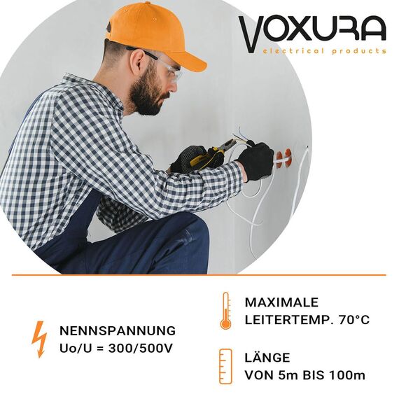NYM-J 3x1,5 mm² 50m Ring Mantelleitung Installationskabel Stromkabel Feuchtraumkabel Kupfer
