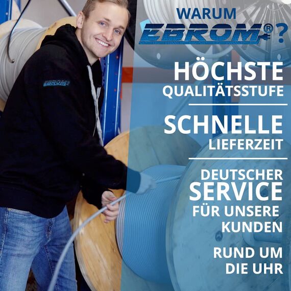 EBROM EIB Busleitung Kabel EIB-Y(St) Y 2x2x0,8 - grün – in den Längen 25m 50m und 100m - Installationsbusleitung – Telekommunikationskabel, Ihre Länge: 25 Meter