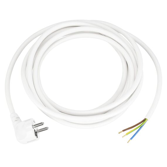 REV Verlängerung, Stromkabel mit Stecker, Ersatzkabel, 5m, 3680W, IP20, Weiss