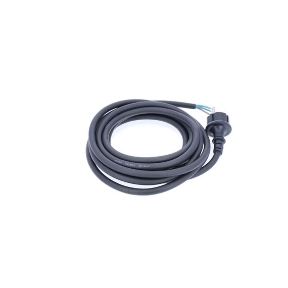 as - Schwabe Gummi-Anschlussleitung, 4,5 m H07RN-F 3G1,5 Verbindungskabel, Schutzkontaktstecker mit Leitung, Strom-Kabel mit Aderendhülsen, 230V, 16A, IP44, Schwarz, 60379
