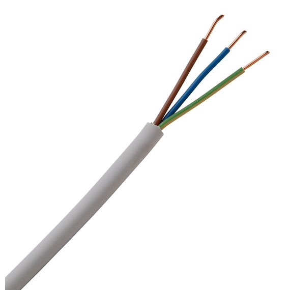 Kopp 150810841 Mantel-Leitung NYM-J, 3 x 1.5 mm², 10 m, grau