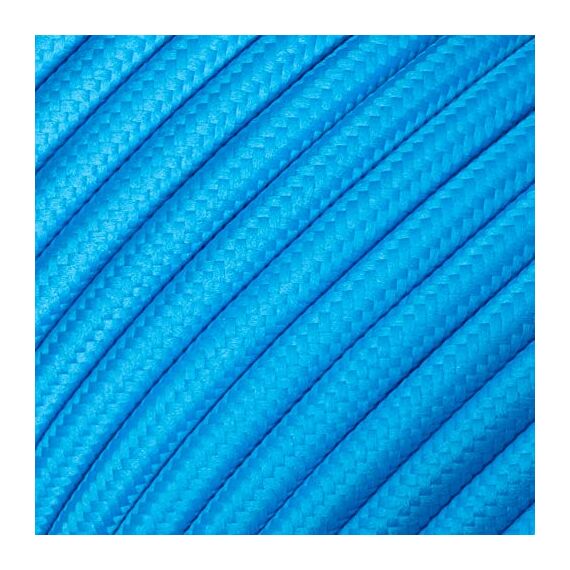 Textilkabel für Lampe, Rundkabel, dreiadrig (3x0.75mm²), Blau - 10 Meter