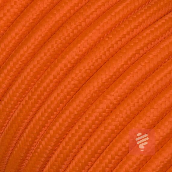 Textilkabel für Lampe, Rundkabel, dreiadrig (3x0.75mm²), Orange - 3 Meter