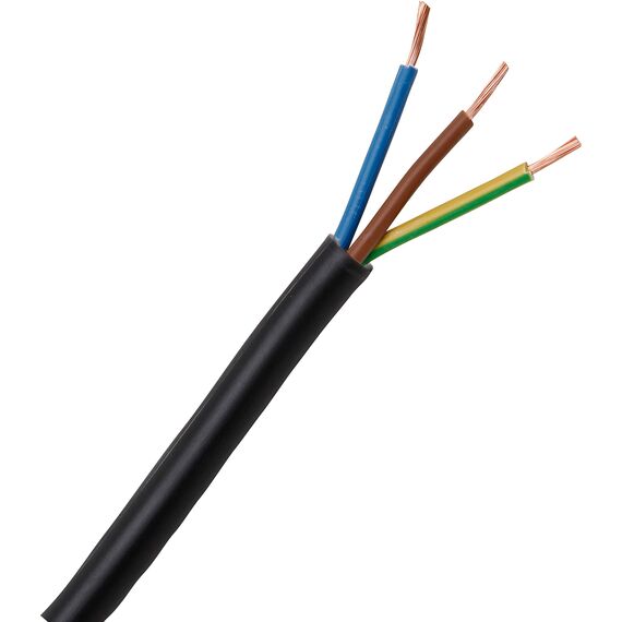 Kopp 152310848 Schlauchleitung H03 VV-F, 3 x 0.75 mm², 10 m, schwarz