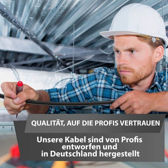 MAS Premium Erdkabel Starkstromkabel Von 5m bis 170m NYY-J 3x1,5 mm² Elektrokabel Ring zur Verlegung im Freien, Erdreich (70m)