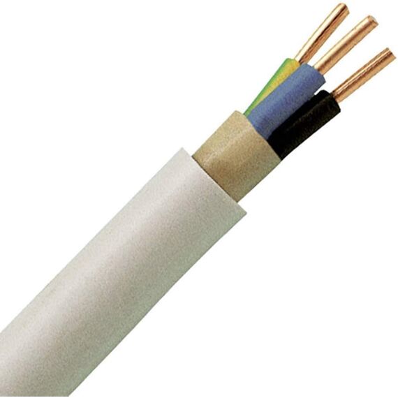 Kopp 150805849 Mantel-Leitung NYM-J, 3 x 1.5 mm², 5 m, grau