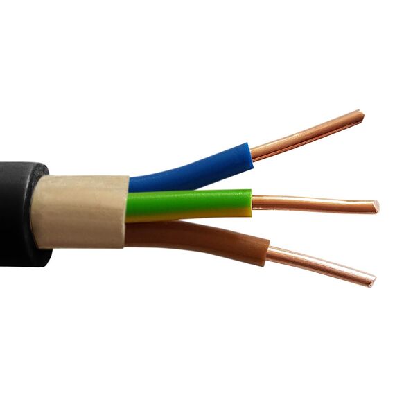 M&G Techno 25m NYY-J 3x1,5 mm² Erdkabel Elektro Strom Kabel Kupfer eindrähtig Made in Germany