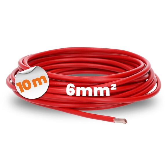 10 Meter Lapp 4520044 H07V-K 6 mm² rot Verdrahtungsleitung I Aderleitung I PVC Einzelader I Litze 6mm2 I Verdrahtung feindrätig I Einzelleitung flexibel I Kabel eindrähtig I Schaltdraht flammwidrig