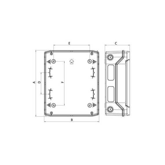 Sicherungskasten Aufputz IP65 Feuchtraum Gehäuse Verteiler Kleinverteiler 1-4 Reihen 4-48 Module