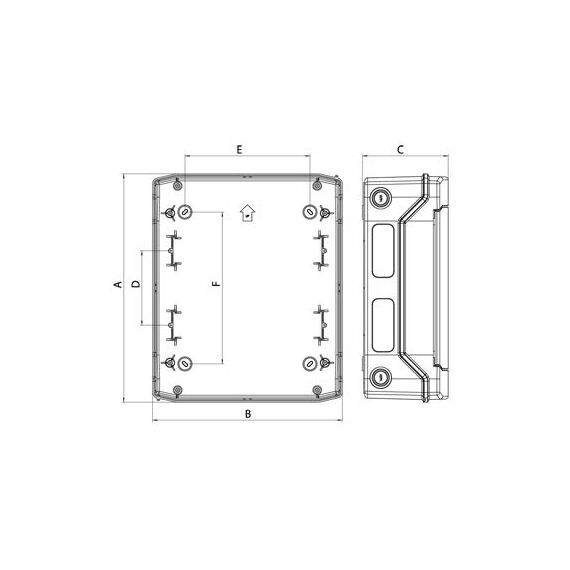 Sicherungskasten Aufputz IP65 Feuchtraum Gehäuse Verteiler Kleinverteiler 1-4 Reihen 4-48 Module