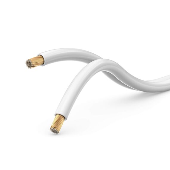 Manax SC2075W-30 Lautpsrecherkabel 2x0,75 mm² CCA (Boxenkabel/Audiokabel), Ring 30 m, weiß