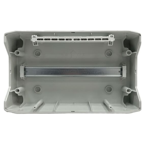 Tehno Plast Sicherungskasten Aufputz IP65 Feuchtraum Gehäuse Verteiler Kleinverteiler 1-4 Reihen 4-48 Module, 1-reihig 18 Module