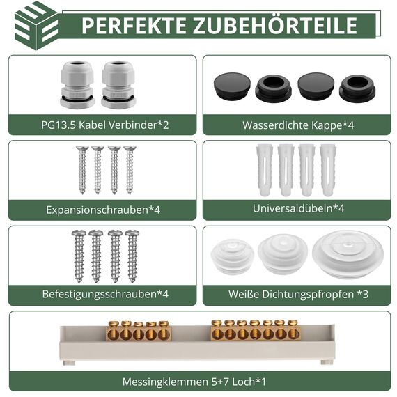 EYPINS Verteilerkasten Aufputz, Kleinverteiler 1-reihig 12 Module Schaltschrank IP65 Feuchtraum Sicherungskasten, Aufputzverteiler mit umlaufender Dichtung für Garten oder Außenbereichen