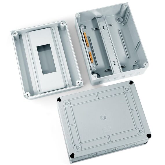 Zeawavsl Verteilerkasten Aufputz, IP65 Sicherungskasten 1-Reihig für 12 MODULE Kleinverteiler mit Messingklemmen, Aufputzverteiler für Garten oder Außenbereiche, Villen (12 MODULE)