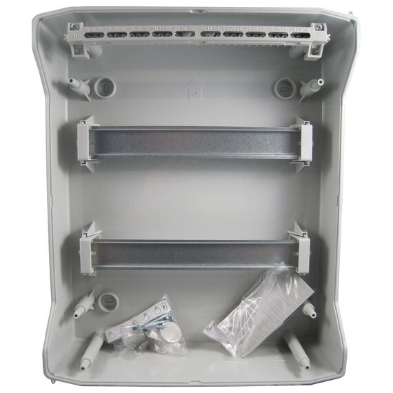 Sicherungskasten Aufputz IP65 Feuchtraum Gehäuse Verteiler Kleinverteiler 1-4 Reihen 4-48 Module