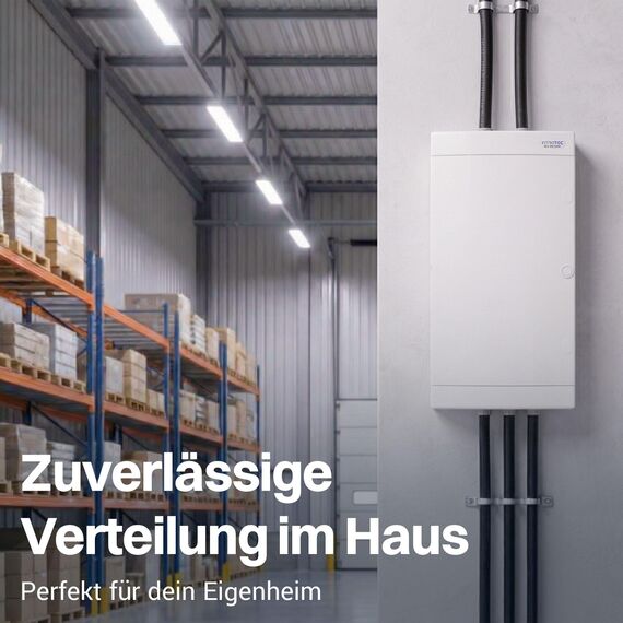 Intratec Sicherungskasten Aufputz 3 reihig – IP40 Verteilerkasten Aufputz Gehäuse für 36 Module mit weißer Tür für einfache Installation Zuhause & Gewerbe – 485 x 287 x 112 mm