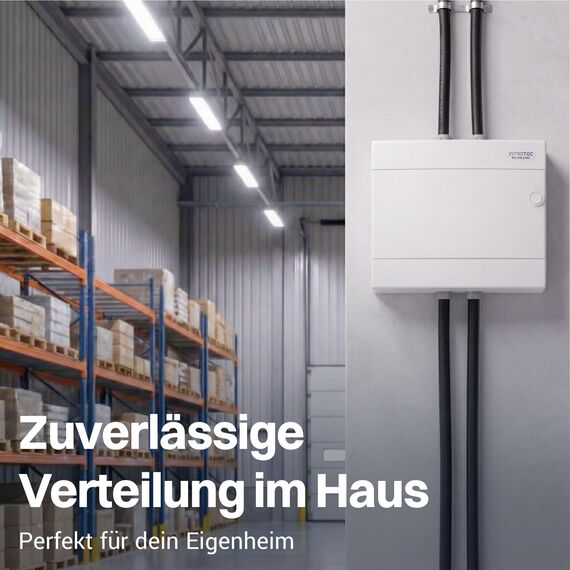 Intratec Sicherungskasten Aufputz 1 reihig – IP40 Verteilerkasten Aufputz Gehäuse für 12 Module mit transparenter Tür für einfache Installation Zuhause & Gewerbe – 236 x 287 x 112 mm
