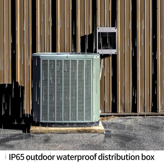 Aufputz-Verteilerkasten, Aufputz-Sicherungskasten, IP65 wasserdicht, kleine 5-Wege-Stromverteilung, Aufputzmontage mit Messingklemmen, 1 Reihe für 5 Module, Garten im Freien, nass