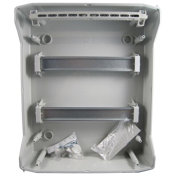 Sicherungskasten Aufputz IP65 Feuchtraum Gehäuse Verteiler Kleinverteiler (2-Reihen 24 Module)